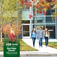 three students walk toward foreground from learning commons U.S. News Ranks Marywood University Best Value among Northeast PA Colleges